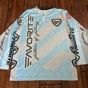 Favorite Fishing Blue Long Sleeve Team Jersey Quarter Zip